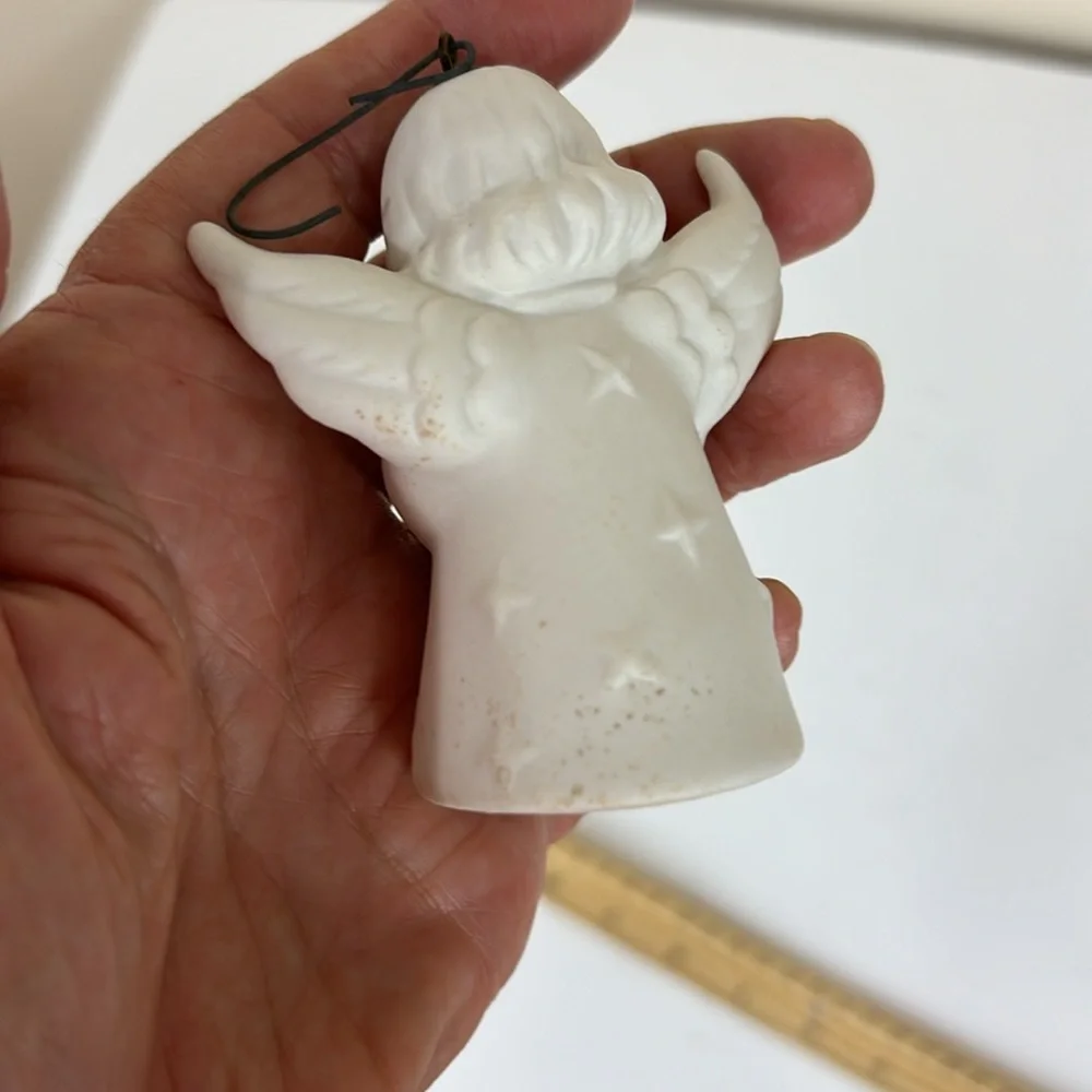 Vintage Goebel White Annual Angel Christmas Bell Ornament 1976 TMK-5